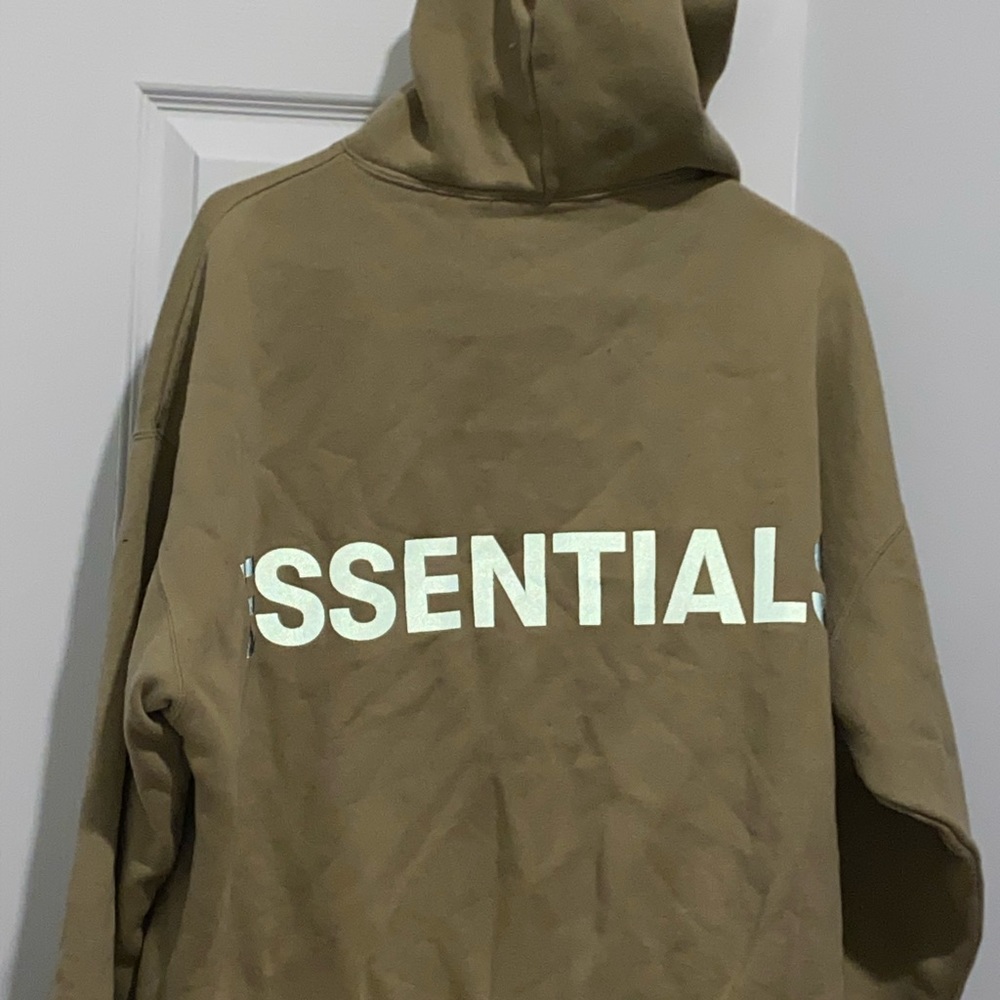 Fear of god essential hoodie used
